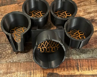 4Runner Cup Holder Inserts Full Set of 5 | CupRunner - Extra Center Console Cup Holder + 2 Front & 2 Rears mod - 5th Gen 4Runner (2010-2024)