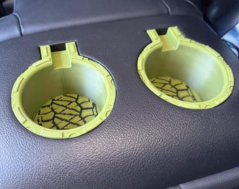 4Runner Rear Armrest Cup Holders Set of 2 for 5th Gen (2014-2024) 2 Back Seat Inserts | Non Stick