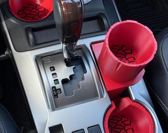 4Runner CupRunner + 2 Front Inserts (3 Piece Set) = Extra Center Console Cup Holder + 2 Non-Stick Cup Inserts for 5th Gen Toyota 4Runner