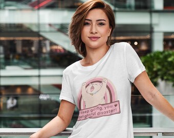 Delightful Disaster T-Shirt: Motivational Unisex Heavy Cotton Tee
