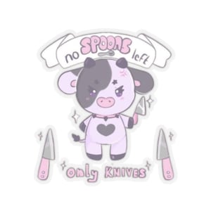 Cute Cow Stickers, Fun Laptop Decals, Whimsical Aesthetic Stickers, Gifts for Animal Lovers, Kawaii Decor