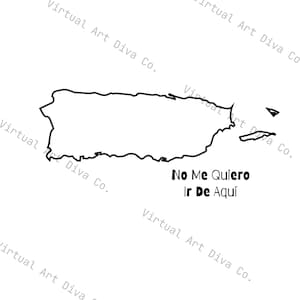 Puerto Rico - No Me Quiero Ir De Aqui SVG PNG  (Digital Download)