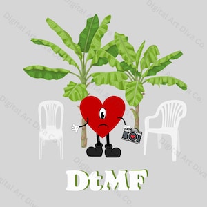 Archivo svg / Archivo PNG / Descarga digital / Dtmf / bad bunny / debí tirar más fotos / un verano sin ti / diseño de corazón / diseño de puerto rico /