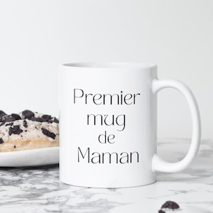 Mom&#39;s first mug - Personalized birth gift with date - Emotional souvenir mug - Young mom gift idea