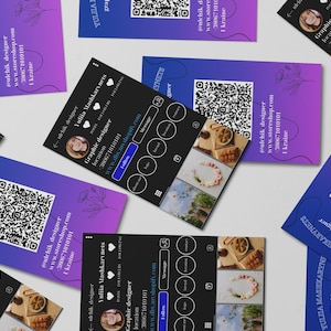 Instagram Business Card Template | Editable Canva Card | Digital & Printable Social Media Card