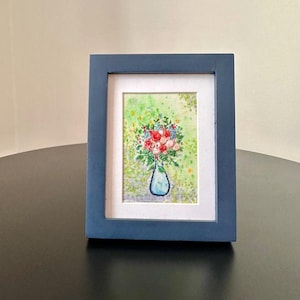 Handmade Embroidery,Framed Floral Art, Framed Floral Embroidery,Embroidery Gift,Office Gift,Gift for her,Birthday Gift,Embroidered Flowers