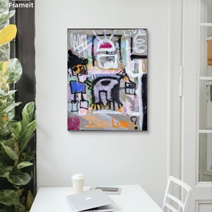 What are we waiting for? | African American Art, African Black Art, Wall Art, Home Decor Art, Film, Abstract Art, Basquiat Inspired