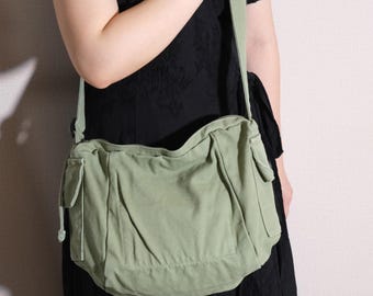 FRVXO Women's Canvas Messenger Bag – Large Hobo Crossbody Bag With Multiple Pockets For College, Travel & Daily Use - View #12
