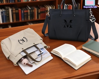 Borsa per laptop da 16 pollici personalizzata - Borsa da lavoro di grande capacità per professionisti, regalo da ufficio personalizzabile e borsa da viaggio