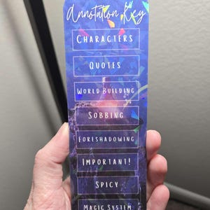 Fantasy Annotation Bookmark Kit - Annotation Tabs - Annotation Key - Romantasy Bookmark - Book Annotation Kit