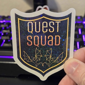 Quest Squad - Fourth Wing - Onyx Storm - Empyrean - Bookish - Fantasy - Dragon Stickers