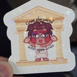 Epic the Musical - Polites - Open Arms - The Troy Saga - The Odyssey - Odysseus - Greek Mythology - Holographic Sticker