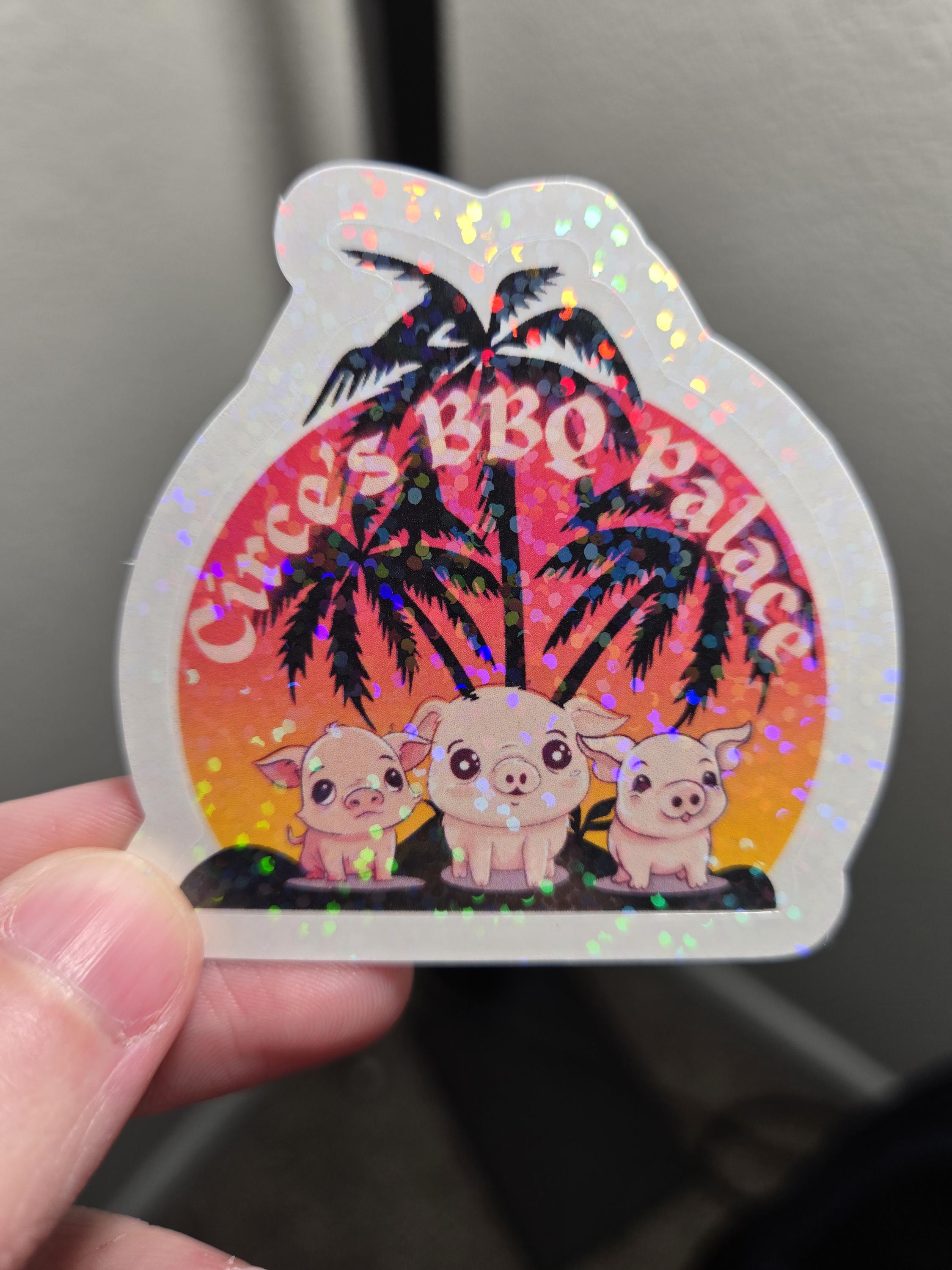 Circe's BBQ Palace - Epic the Musical - Circe - The Odyssey - Classic Literature - Holographic Sticker