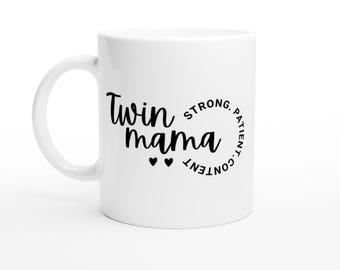 Twin Mama Coffee Mug - 11oz Ceramic, Gift for Mothers
