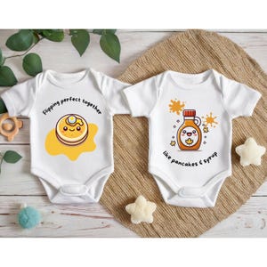 Twin Onesies - Funny Baby Bodysuit Set - Flipping Perfect Together - Gift for Twins