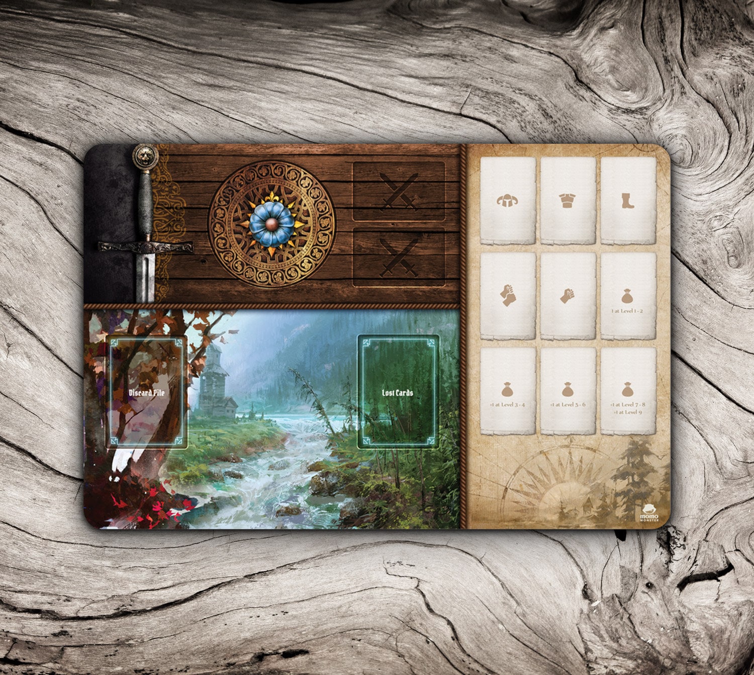 Jaws of the Lion Gloomhaven Playmat, Gh Jotl Player Mat Character Board