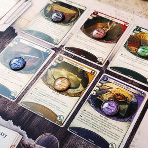 Arkham Horror LCG Deluxe Status Tokens - Exhausted, Engaged, Used