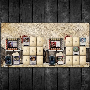 Arkham Horror LCG Dashboards Duo Investigator Playmat With Story Frames Optional