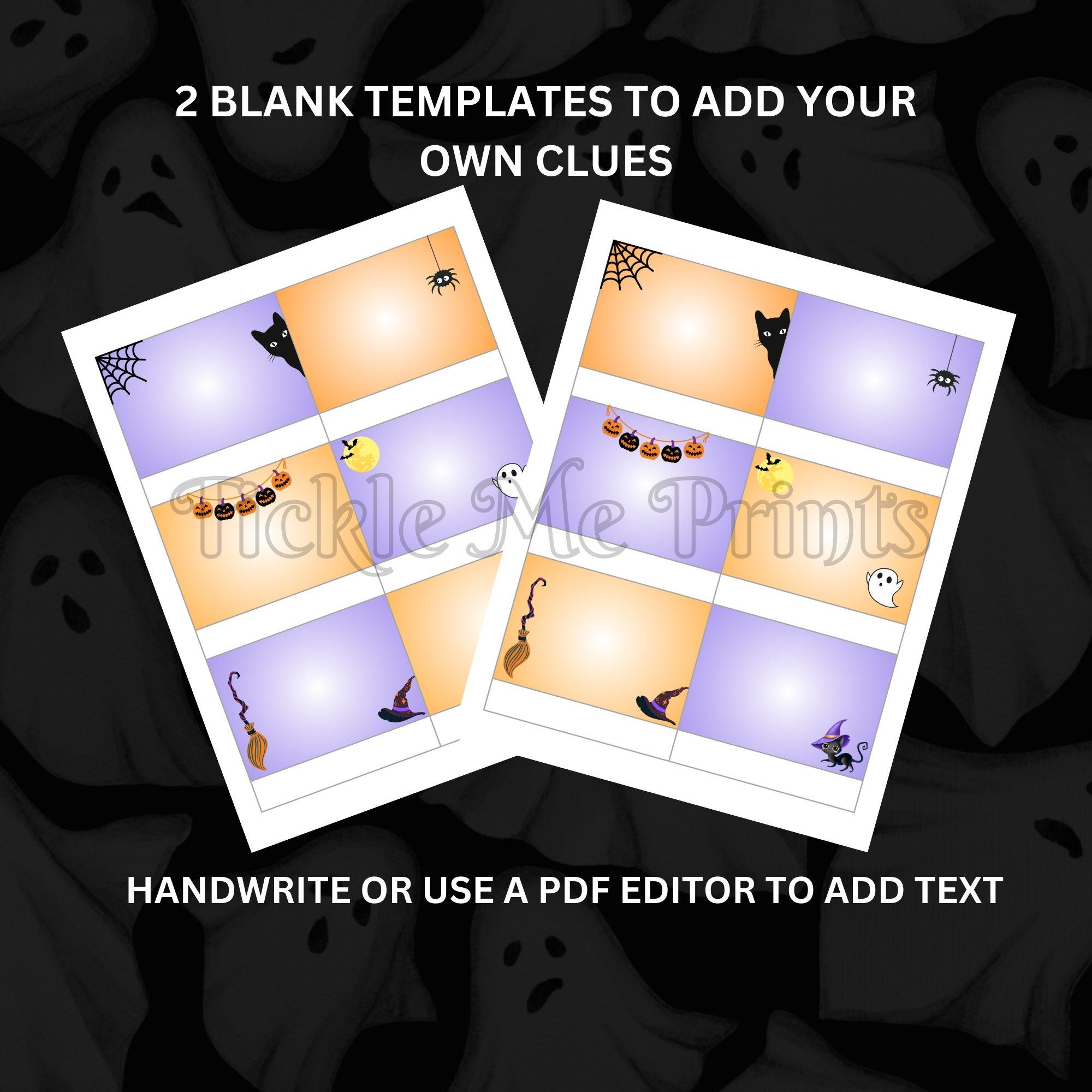 Halloween Scavenger Hunt Clue Cards: Rhyming Treasure Hunt for Kids ...