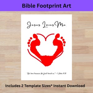 Bible Verse Footprint Craft for Kids – Christian Handprint Footprint Art – Sunday School Activity- Bible Craft