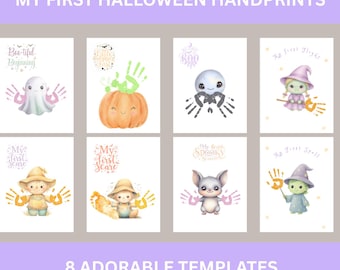 Baby's First Halloween Handprint Art Bundle (Digital Download)