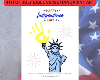 Statue of Liberty Handprint Art: 4th of July Bible Craft (Digital Download)