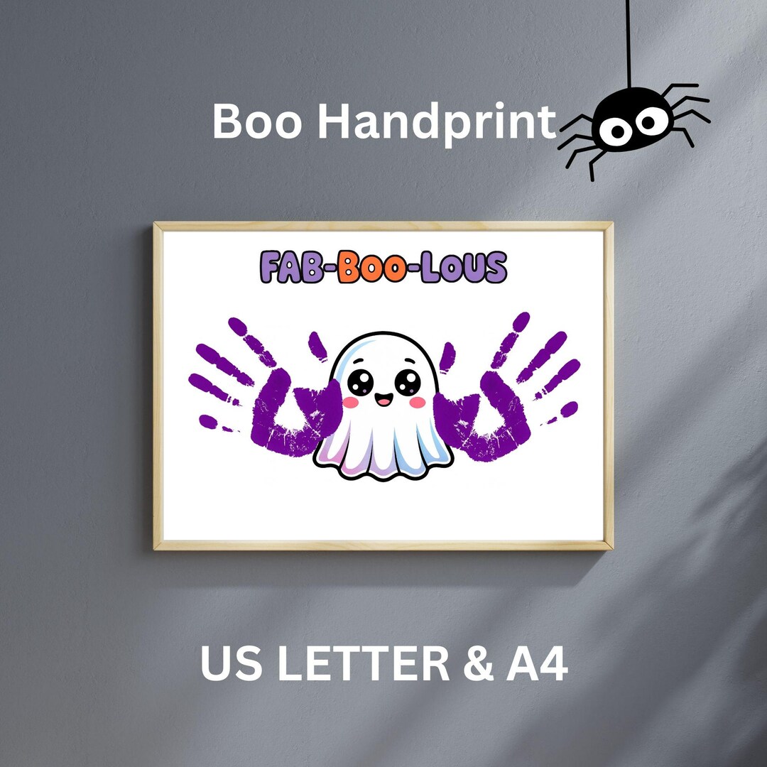 Halloween Boo Handprint Art, Halloween Boo Printables, Halloween ...