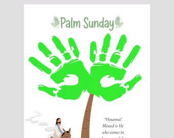 Palm Sunday Handprint Art: Bible Craft Activity (Digital Download)