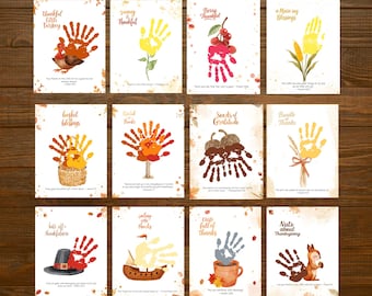 Christian Thanksgiving Handprint Bundle, Sunday School Thanksgiving Activity, Handprint Bible Craft Keepsake