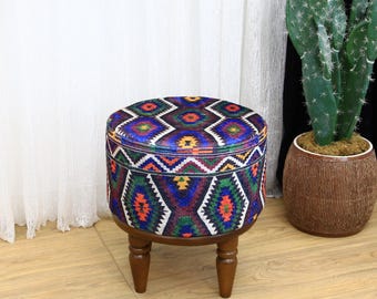 Round stool, Bean bag ottoman, Footrest stool, Sofa stool, Padded stool, Comfortable stool, Wood work bench, Upholstered bench, Low stool