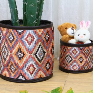 cozy basket , basket planter, plant pot holder, planter pack, southwestern basket, handmade basket, wide basket, flower pot cover