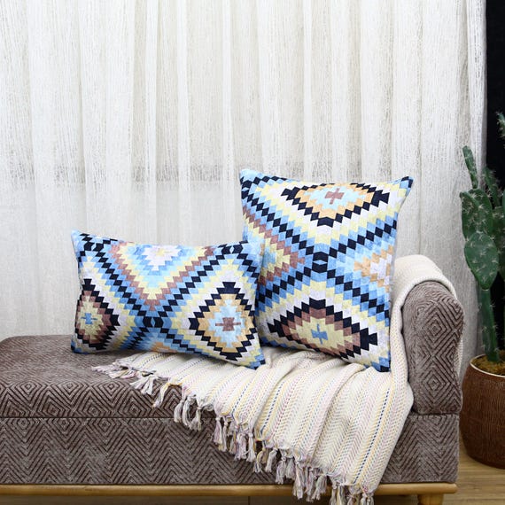 Kilim cushion cover, Handmade pillow, Turkish rug pillow, Decorative  pillow, Sofa pillow, Couch pillow, 12x24 Pillow,