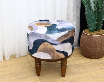Sillón de tocador, Sillón de dormitorio, Muebles hechos a mano, Puf otomano, Reposapiés, Banco tapizado, Silla baja, Taburete de café, Banco de piano Banco Piona