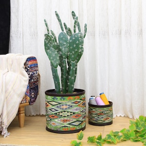 tropic basket , planter pack, plant holder basket, hanging planter, yarn storage, , flower pot cover, planter bag, handmade basket, 38