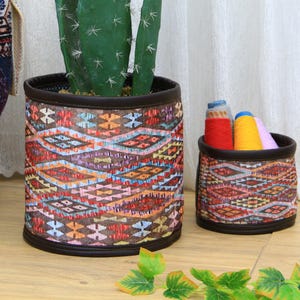 planter tote, vintage vibes, flower pot holder, plant vase, basket for decor, storage bin, plant container, trunk basket, plant pot,