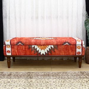 Storage Ottoman, Modern Upholstered Storage Bench, Versatile Seating, Perfect for Bedroom Decor, Dining Bench, Piano Bench, Organizer Bench