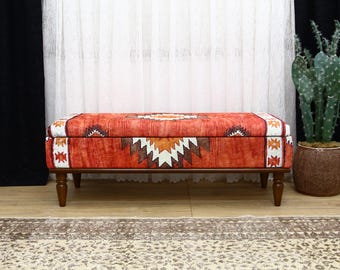 Storage Ottoman, Modern Upholstered Storage Bench, Versatile Seating, Perfect for Bedroom Decor, Dining Bench, Piano Bench, Organizer Bench