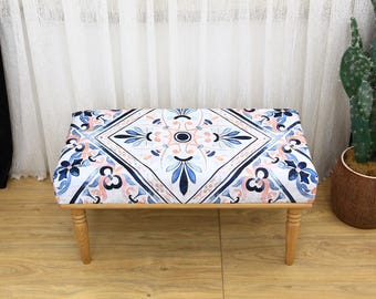Storage Bench, Ottoman Bench, Turkish Rug Bench, Hallway Organizer, Entryway Organizer, Bedroom Storage, Sitting Bench, Boho Bench
