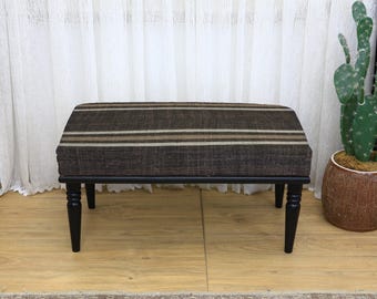 Panca decorativa con stampa in stile rococò, seduta imbottita con motivo ispirato al soffitto per eleganti interni vintage, panca
