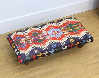Stylish stool, Single stool, Upholstered footstool, Dorm stool, Desk footrest, Handmade furniture, Step stool, Accent stool, Floor pouf,