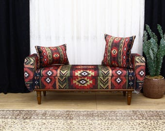 Storage Bench, Hallway Bench, Footstool Bench, Bedroom Decor Furniture, Trunk Bench, Dressing Table Chair, Window Bench, Bohemian Bench
