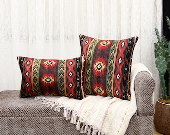 Decorative Pillow Cover, Boho Pillow, Throw Pillow Cover, Decorative Kilim Pillow,Lumbar Pillow,Turkish Rug Pillow, Home Gift, Oushak Pillow