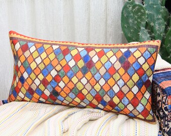 bohemian pillow rug pillow cover, lumbar pillow, oriental pillow, couch cushion accent pillow, bedding pillow, pillow cover, bench piilow