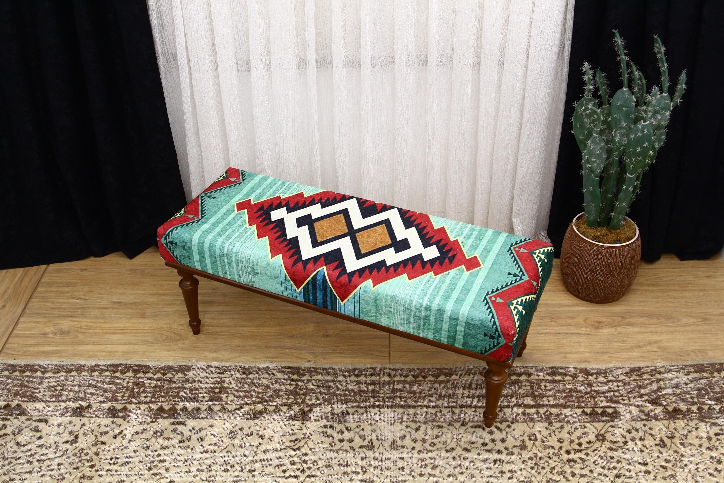 Aztec Piano Bench, Footstool Bench, Upholstered Bench, Vanity Chair ...