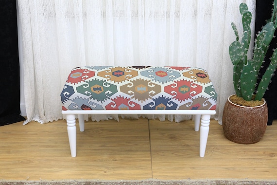 High-end Upholstered Dressing Chair, Printed Luxury Furniture Piece,  Elegant Bedroom Accent Seat, Stylish Vanity or Makeup Room Chair, Bench -  Etsy Israel
