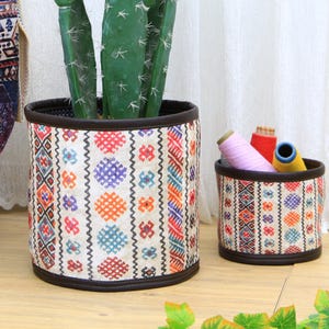 basket for plant pots, flower pot holder, plant pot box , hanger basket, organizer basket, bohemian planter, air plant pocket,