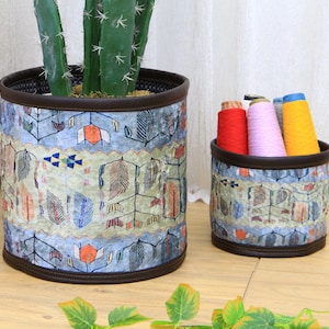 Kilim pattern basket Storage basket, , Flower box, Organizer box, Handmade basket, Decor basket, Planter basket, Pink Orange Decor