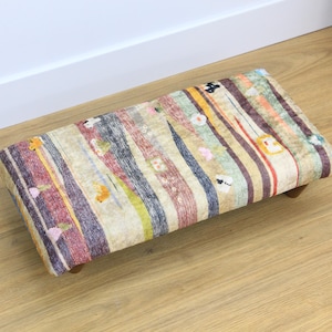 Bohemian stool, Lightweight stool, Bed stepping, Durable furniture, Comfy stool, Footrest pouf, Footstool ottoman,