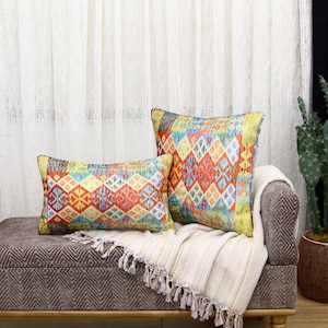 Decorative Pillow Cover, Boho Pillow, Throw Pillow Cover, Decorative Kilim Pillow,Lumbar Pillow,Turkish Rug Pillow, Home Gift, Oushak Pillow