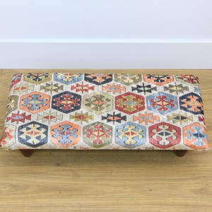 Ottoman Footstool, Handcrafted Ottoman, Cozy Wooden Foot Rest, Stylish Home Decor, Low Stool, Bed Step Stool, Unique Accent Furniture Stool